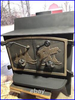 Awesome Large Heavy Duty Fisher Grandpa Bear Wood Stove