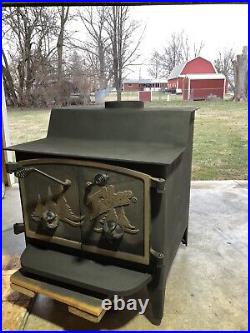 Awesome Large Heavy Duty Fisher Grandpa Bear Wood Stove