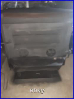 BLACK Cast iron wood stove(repainted)
