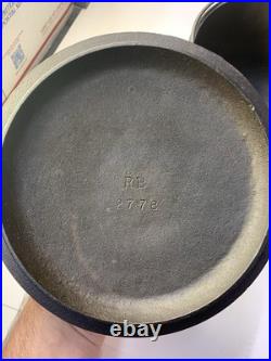 BSR-BIRMINGHAM Stove & Range 3 Legged Cast Iron Bean Pot Caldron R. B. 2778 withLid