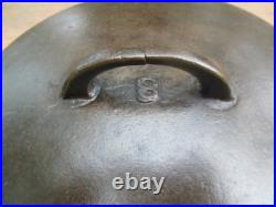 BSR Birmingham Stove & Range Co Cast Iron #8 Chicken Fryer + Rare High Dome Lid