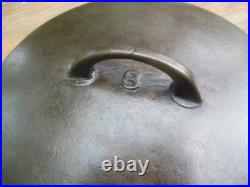 BSR Birmingham Stove & Range Co Cast Iron #8 Chicken Fryer + Rare High Dome Lid