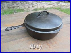 BSR Birmingham Stove & Range Co Cast Iron #8 Chicken Fryer + Rare High Dome Lid
