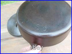 BSR Birmingham Stove & Range Co Cast Iron #8 Chicken Fryer + Rare High Dome Lid