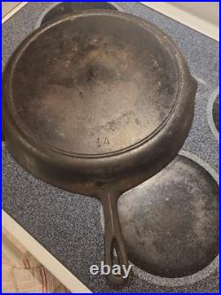 BS&R Birmingham Stove & Range No 14 Cast Iron Skillet 15 Made In USA HUGE