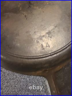 BS&R Birmingham Stove & Range No 14 Cast Iron Skillet 15 Made In USA HUGE