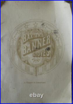 Baxter Banner #22 Cast Iron Antique Stove plus authentication items
