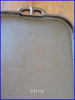 Beautiful ERIE #7 Cast Iron Long Griddle 744. Pre Griswold 1905 Fully Restored