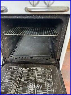 Beautiful vintage white O'Keefe and Merritt oven with griddle. 34x46x26