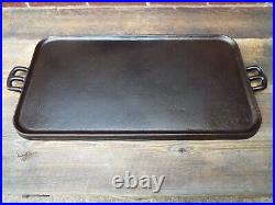 Big Antique Cast Iron Long Griddle 27 x 13, restored