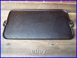 Big Antique Cast Iron Long Griddle 27 x 13, restored