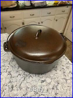 Birmingham Stove And Range #12 Dutch Oven With Lid Cleaned Seasoned