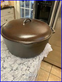 Birmingham Stove And Range #12 Dutch Oven With Lid Cleaned Seasoned