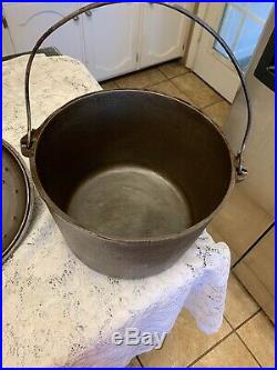Birmingham Stove And Range Cast Iron #8 Flat Bottom Pot With Lid