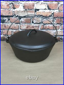 Birmingham Stove & Range BSR # 8 Cast Iron Dutch Oven 10 5/8 with Matching Lid