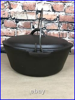 Birmingham Stove & Range BSR # 8 Cast Iron Dutch Oven 10 5/8 with Matching Lid