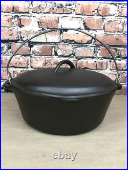 Birmingham Stove & Range BSR # 8 Cast Iron Dutch Oven 10 5/8 with Matching Lid