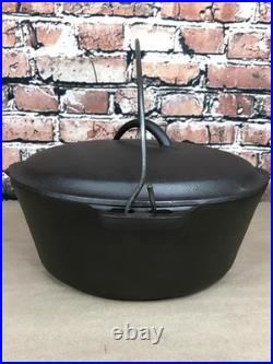 Birmingham Stove & Range BSR # 8 Cast Iron Dutch Oven 10 5/8 with Matching Lid