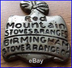 Birmingham Stove & Range Cast Iron Salesman Sample Paperweight Red Mountain