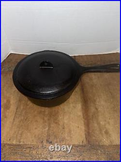 Birmingham Stove and Range BSR Cast Iron 3 Quart Pot & Lid Restored & Seasoned