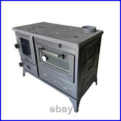 Black Cast Iron Wood Stove with Oven Farmhouse Cooker Fireplace Heater