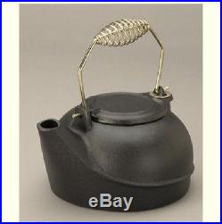 Black Vintage Wood Stove Cast Iron Kettle Humidifier Pot Steamer Fireplace 25QT