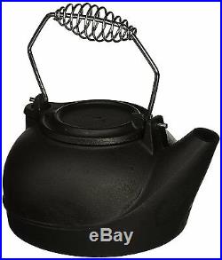 Black Vintage Wood Stove Cast Iron Kettle Pot Steamer Fireplace Steam Water Dry