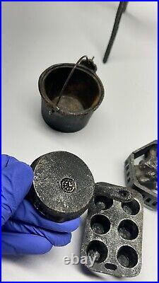 Boyd's Bears MINI CAST IRON CAMPFIRE SET pit stove pots pans