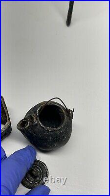 Boyd's Bears MINI CAST IRON CAMPFIRE SET pit stove pots pans