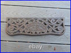 Bridge Beach Company Cast Iron Stove Plate Panel Bridge Beach And Co Antique USA Bridge Beach Company Cast Iron Stove Plate Panel Bridge Beach And Co Antique USA