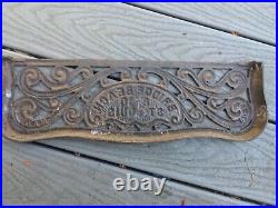 Bridge Beach Company Cast Iron Stove Plate Panel Bridge Beach And Co Antique USA Bridge Beach Company Cast Iron Stove Plate Panel Bridge Beach And Co Antique USA