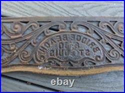 Bridge Beach Company Cast Iron Stove Plate Panel Bridge Beach And Co Antique USA Bridge Beach Company Cast Iron Stove Plate Panel Bridge Beach And Co Antique USA