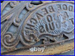 Bridge Beach Company Cast Iron Stove Plate Panel Bridge Beach And Co Antique USA Bridge Beach Company Cast Iron Stove Plate Panel Bridge Beach And Co Antique USA