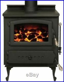 Buck Stove FP-24 Coal Stove with Black Door and Large Black Legs