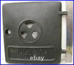 Buckeye 235 Antique Vtg Wood Coal Potbelly Cast Iron Stove Door NOS 104-131