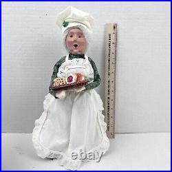 Byers Choice Caroler Baker Lady Cast Iron Stove Cookies 2001