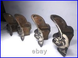 CAST IRON DOLPHIN STOVE LEGS FEET Set Of 4 FANCY BEAUTIFUL