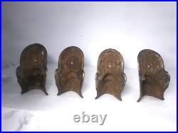 CAST IRON DOLPHIN STOVE LEGS FEET Set Of 4 FANCY BEAUTIFUL