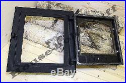 CAST IRON FIRE DOOR WITH GLASS 40 x 37CM / BREAD OVEN / PIZZA STOVE / FIREPLACE