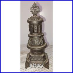 CAST IRON Rare, Vintage Parlor Stove Cast Iron Bank Size 7 Inches