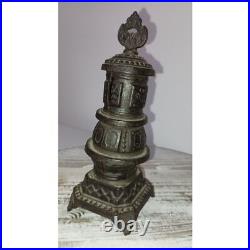 CAST IRON Rare, Vintage Parlor Stove Cast Iron Bank Size 7 Inches