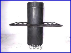 CAST IRON Wood Stove Pipe Surround Shelf Clean and Ready to Use