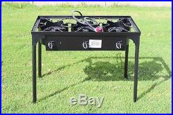 CONCORD Triple Burner Outdoor Stand Stove Camping Propane Cooker