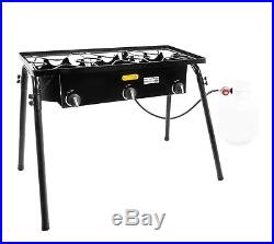 CONCORD Triple Burner Outdoor Stand Stove Cooker with Regulator Brewing Supply