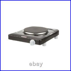 Cadco KR1 Black Portable 120V Single Cast Iron Range