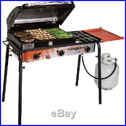 Camp Chef Big Gas Grill- 3-Burner Stove with Deluxe Grill Box