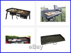 Camp Chef Deluxe Griddle Covers 2 Burners On 2 Burner Stove