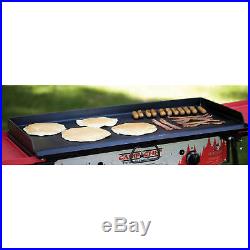 Camp Chef Deluxe Griddle Covers 2 Burners On 2 Burner Stove Cast Iron