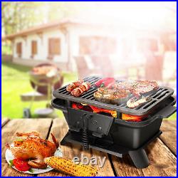Camping Picnic Heavy Duty Cast Iron Tabletop BBQ Charcoal Grill Stove Outdoor