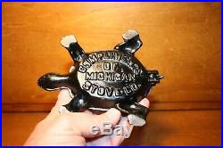 Cast Iron Advertising GARLAND STOVES & RANGES Turtle Match Holder Circa 1870s